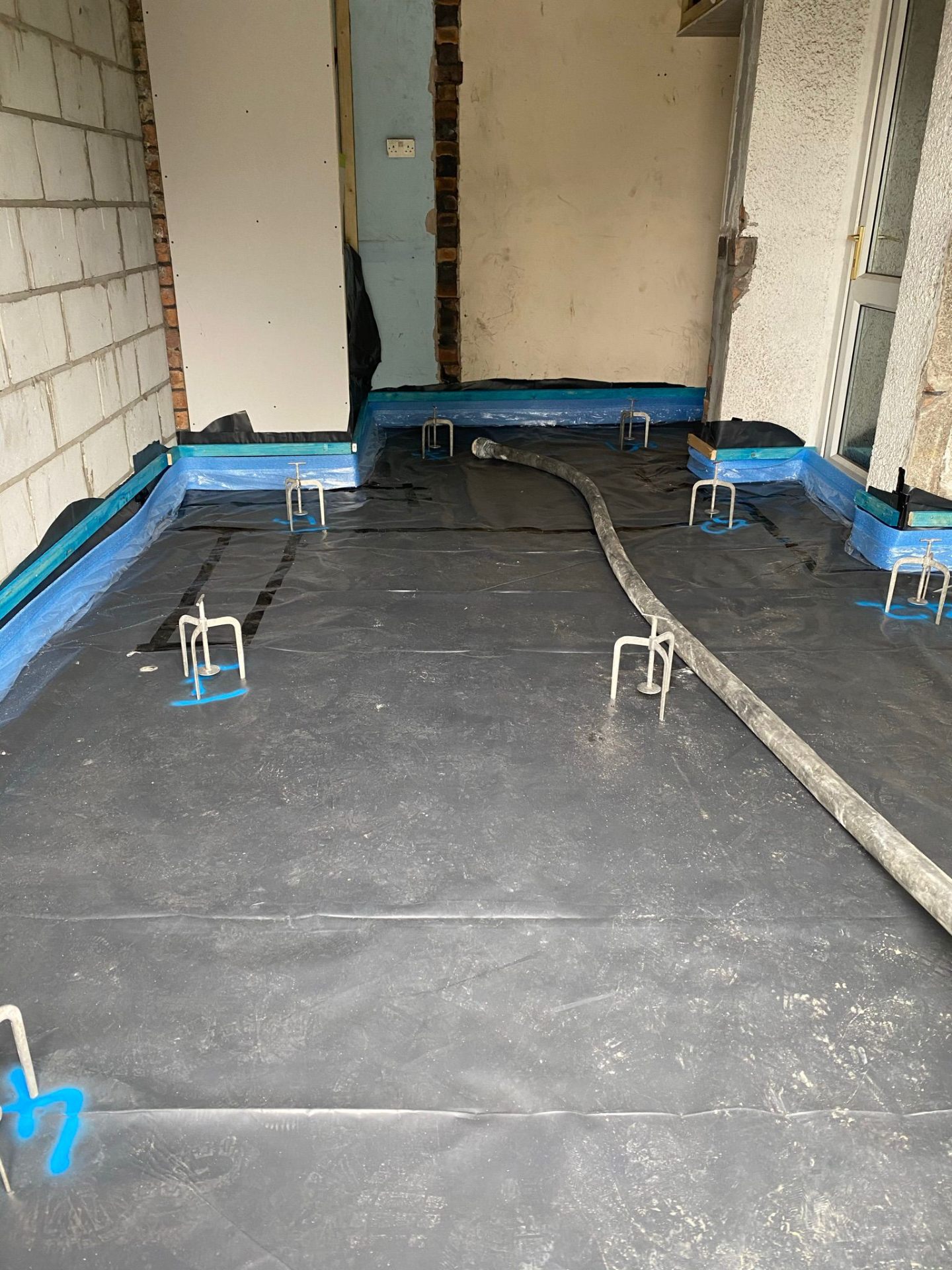 Floor Preparation, South Wales Liquid Screed on-site photo