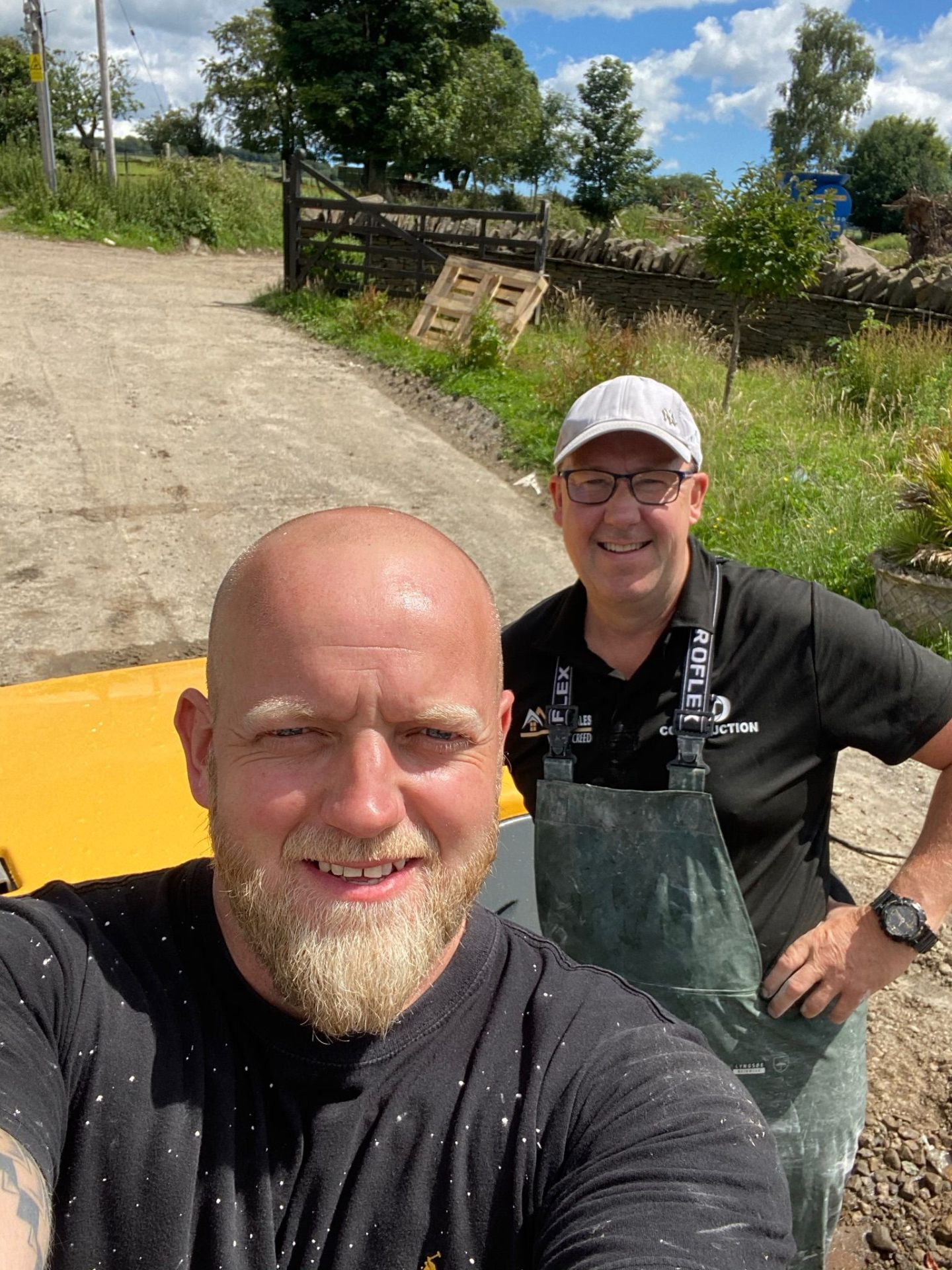 The owners of South Wales Liquid Screed on site