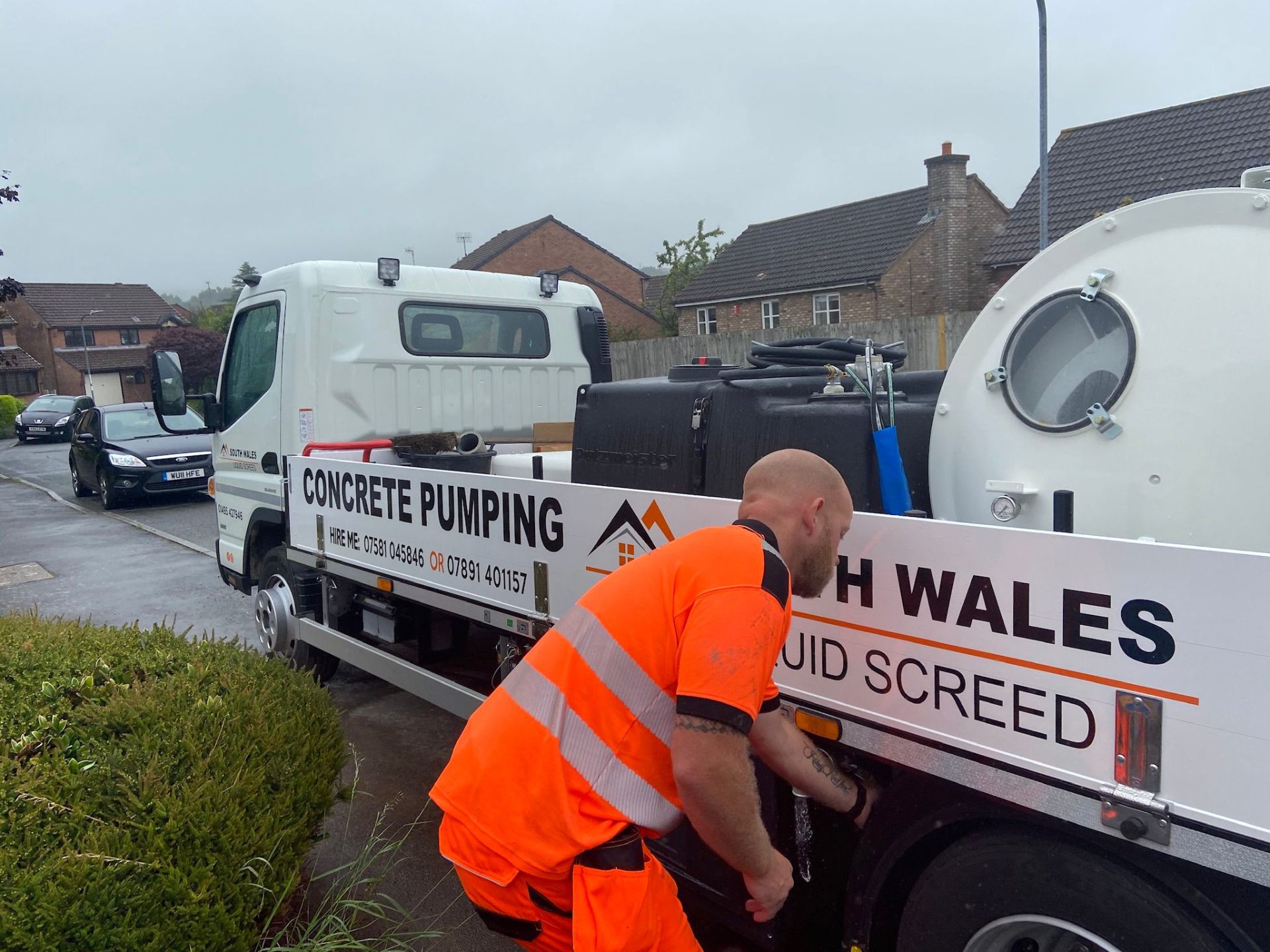 Liquid Screed, South Wales Liquid Screed on-site photo