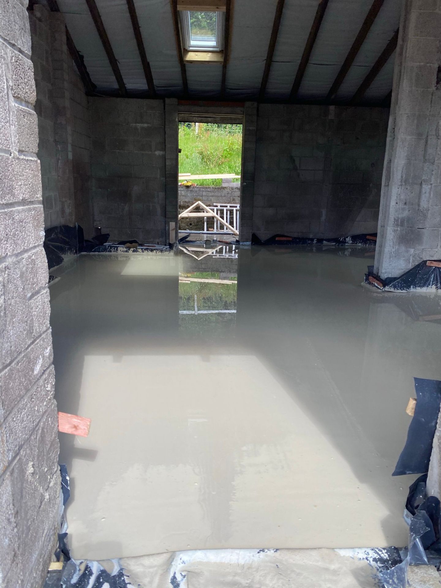 Concrete delivery to a restricted-access site in South Wales