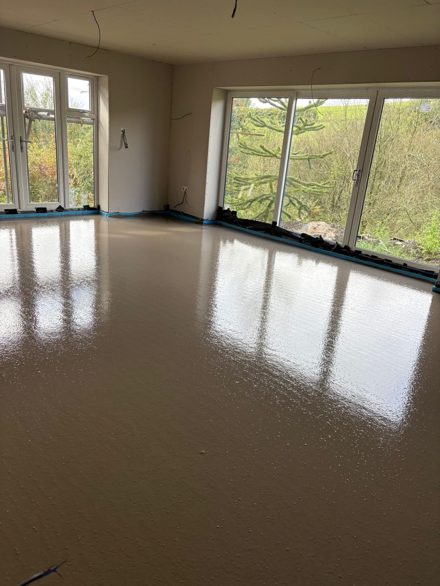 Floor Levelling, South Wales Liquid Screed on-site photo
